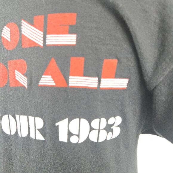 Vintage Diana Ross 1983 For One and For All Tour Tee Black Size Medium RARE - Picture 6 of 8